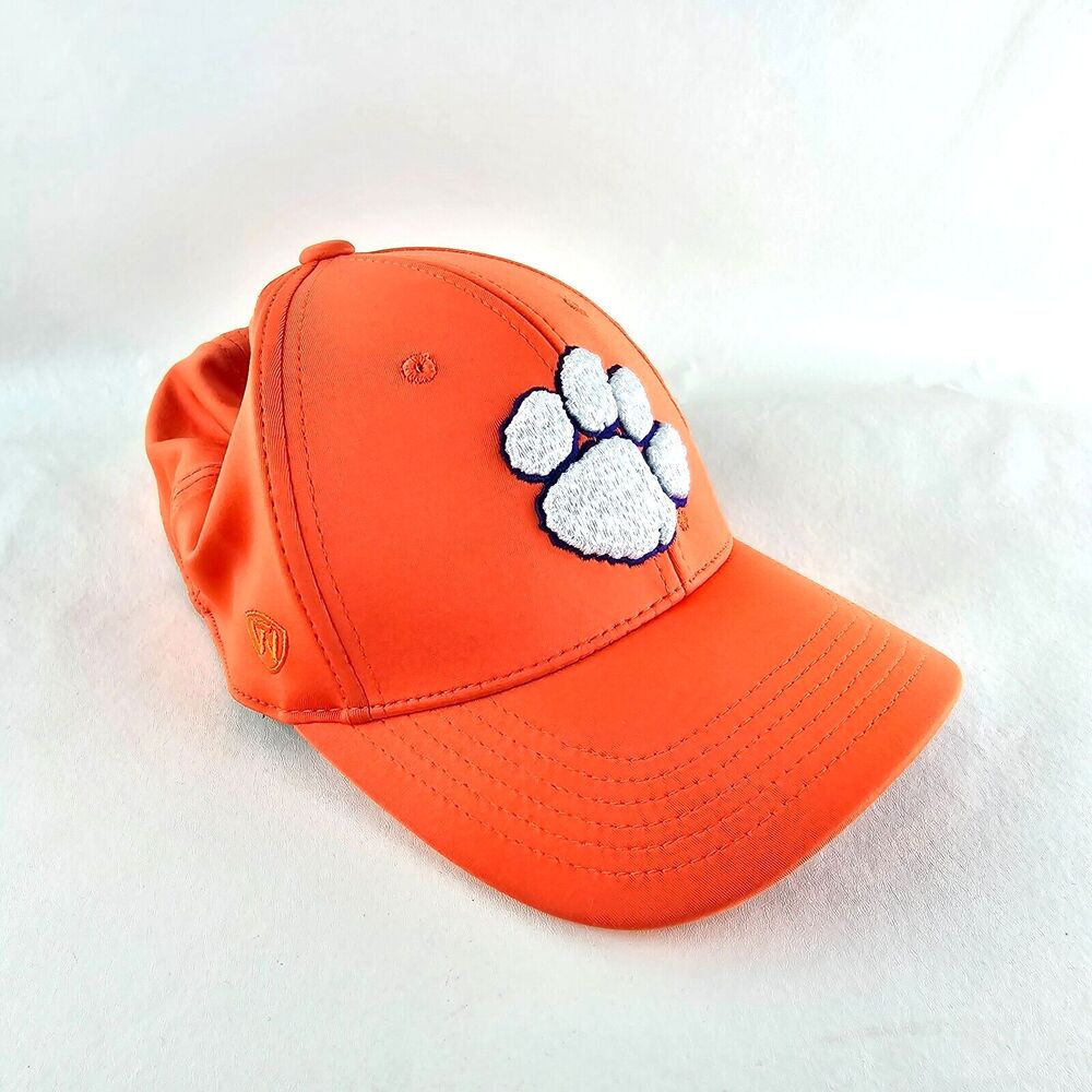 Clemson Tigers Hat Mens M/L Orange Fitted Top Of The World Memory Fit NCAA